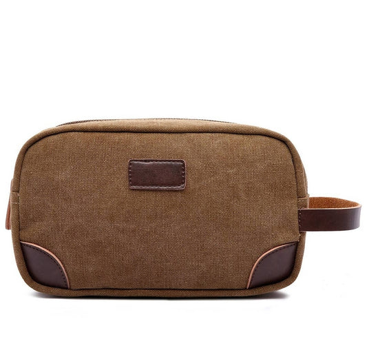 Canvas & Leather Dopp Kit [brown]