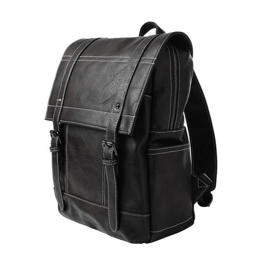 Drake Leather Backpack [black]